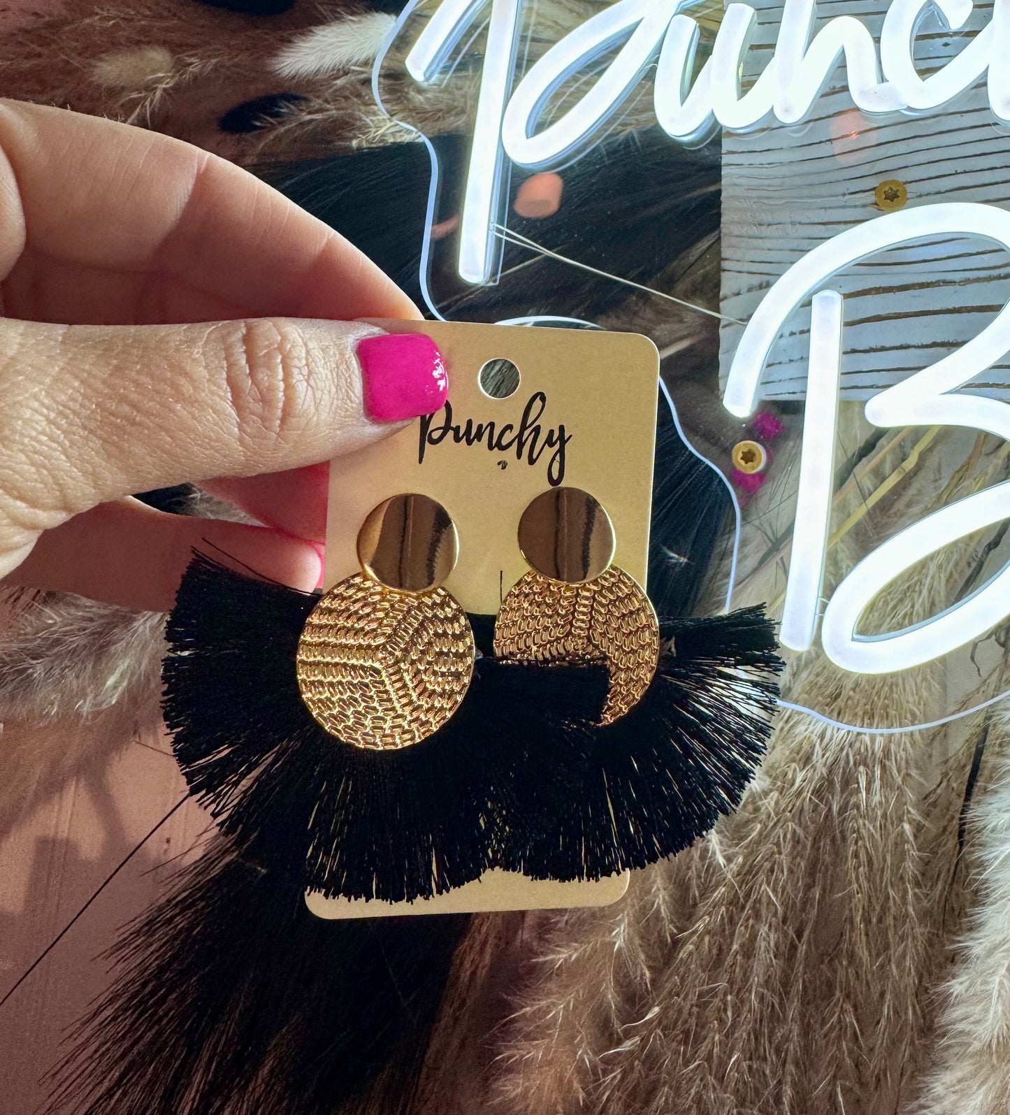 Black tassels